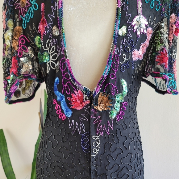 VTG 80s Swee Lo Sequin Dress - Picture 7 of 10